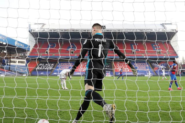 DEFENSIVE WOE - Illan Meslier has picked the ball out of his net eight times in Leeds United's last two games. Dominic Matteo says the naivety has to stop. Pic: Getty