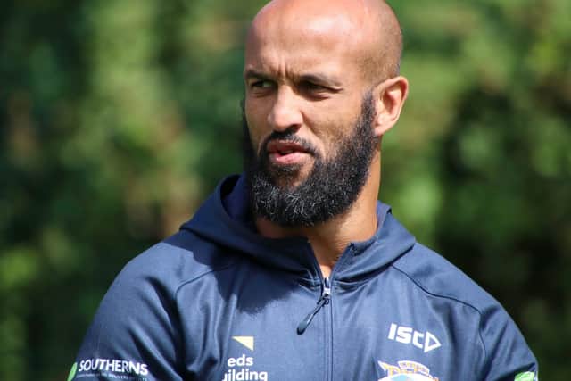 Jamie Jones-Buchanan will miss the Catalans game due to Covid-19 protocols. Picture: Phil Daly/Leeds Rhinos/SWpix.com.