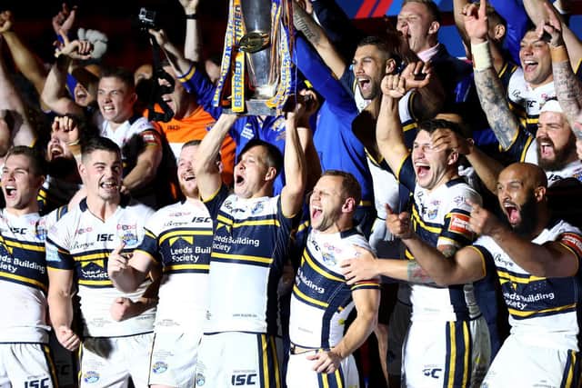 Rhinos were crowned Super League champions for the eighth time three years ago. Coach Richard Agar reckons it is even harder to win the trophy this season. Picture by Getty Images.