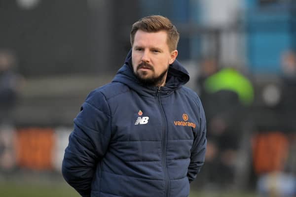 Farsley Celtic manager Adam Lakeland. Picture: Steve Riding.