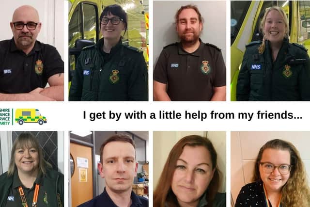 Some off the Yorkshire Ambulance Service staff who star in the music video (photo: Yorkshire Ambulance Service)