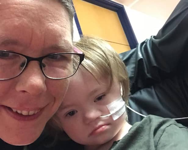 Oscar Jevons, from Upper Hopton, Mirfield, was struck with a stroke on September 29, resulting in having half his skull removed to assist with the swelling.