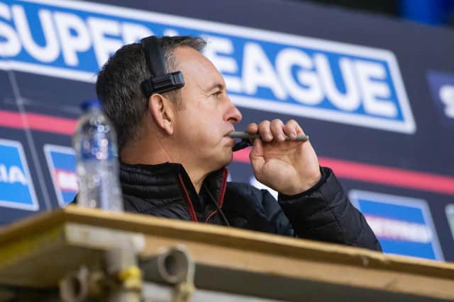 Catalans coach Steve Mcnamara watches his side's win over Rhinos. Picture by Allan McKenzieSWpix.com.
