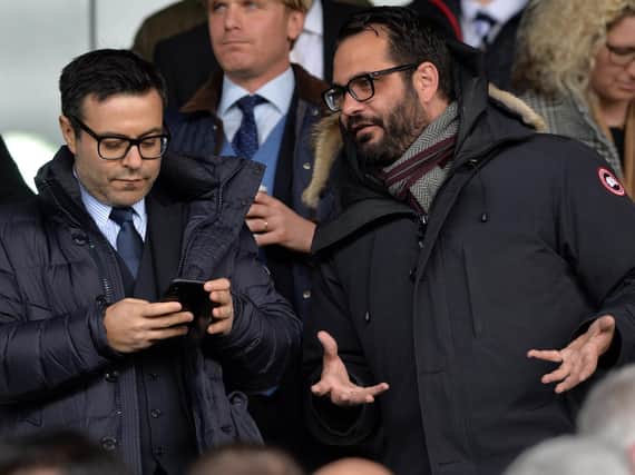 Leeds United sporting director Victor Orta (R) with owner Andrea Radrizzani (L).