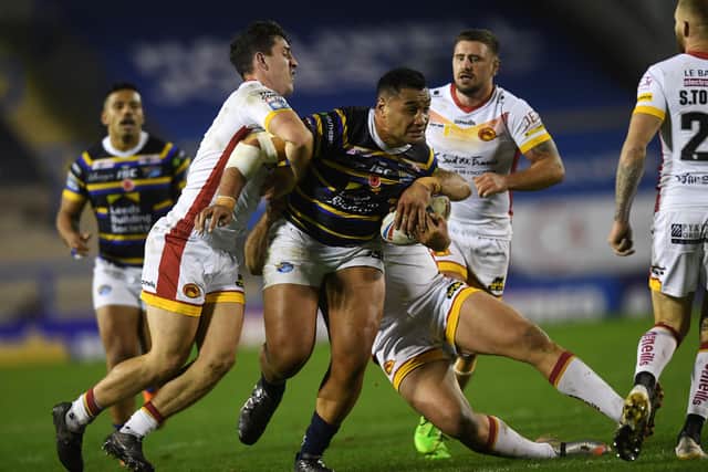Big loss: Ava Seumanufagai was forced off with a head injury in the first half of Leeds' defeat.
Picture: Jonathan Gawthorpe