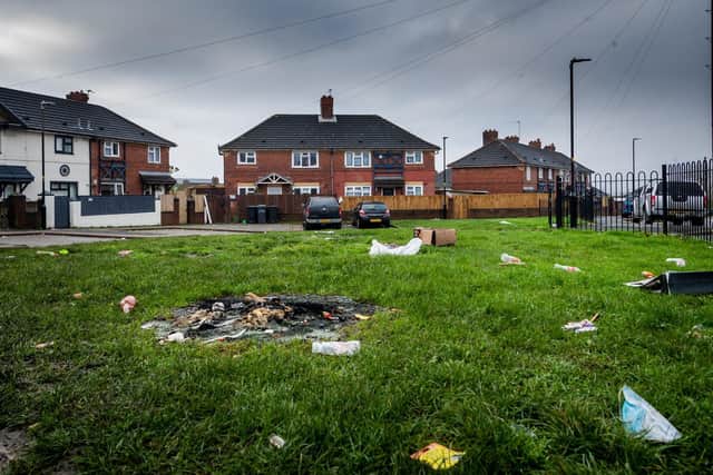 Residents witnessed disorder and attacks on police vehicles with bricks and fireworks.