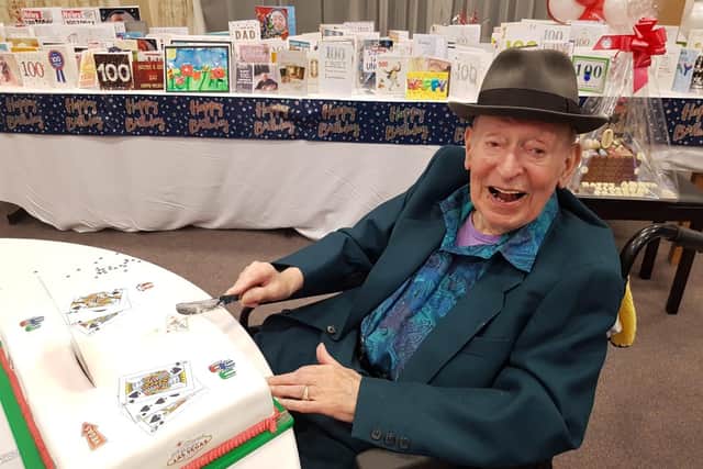 Herbert Miller celebrating his 100th birthday