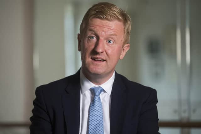 Britain's Culture Secretary Oliver Dowden. (Photo by KIRSTY O'CONNOR/POOL/AFP via Getty Images)