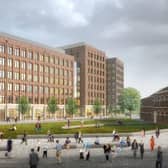 CGI image of the new Aire Park development at The Tetley. Image provdided by Vastint UK.