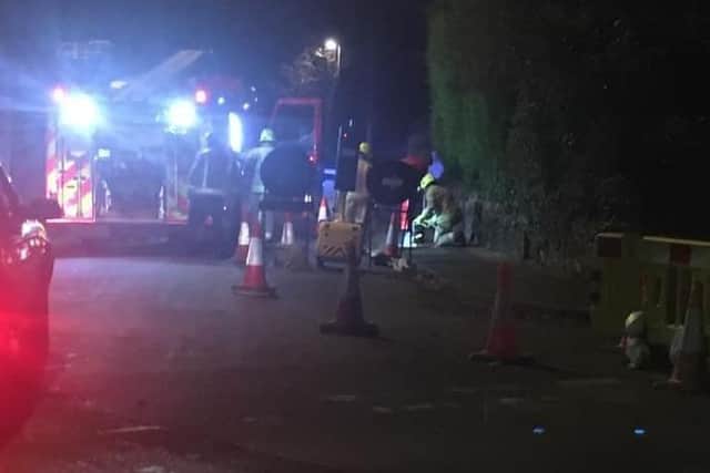 Firefighters at the scene in Pudsey (Photo: Cllr Simon Seary)