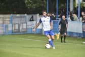 Consolation prize: Guiseley's Brad Nicholson scored a stunning free-kick for the Lions in the 4-1 defeat.