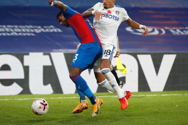 Leeds United winger Raphinha in action at Crystal Palace. (Getty)