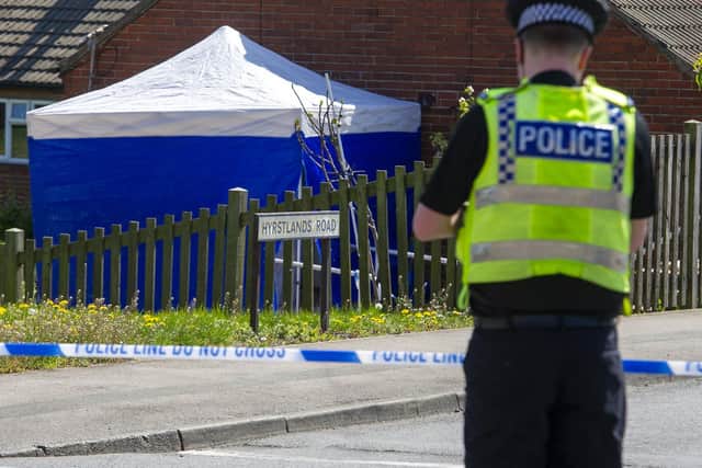 Crime scene at Saleem Butt's home on Hyrstlands Road, Batley, after his body was discovered in April this year.