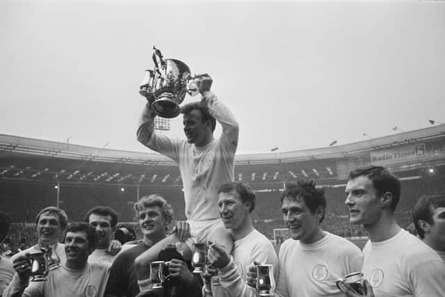 LANDMARK SUCCESS: Leeds United's 1968 League Cup triumph, above, the club's first major honour under Don Revie, came after defeating Arsenal at Wembley. Photo by Larry Ellis/Daily Express/Hulton Archive/Getty Images.