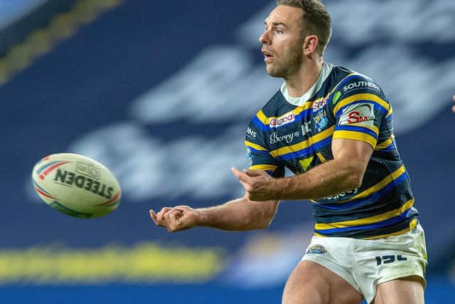 Luke Gale passes, something Rhinos have done more of this year. Picture by Bruce Rollinson.