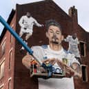 Leeds United's new Kalvin Phillips mural in the city centre. (Leeds United)