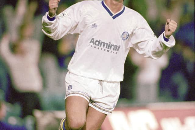 Never forgotten: Leeds United legend Gary Speed. Picture: Mike Hewitt/Allsport/Getty Images.