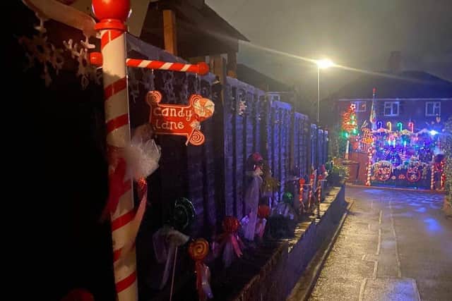 'Candy Lane' Christmas lights in Garforth