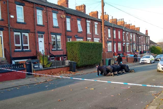 The police scene in Longroyd Crescent, Beeston