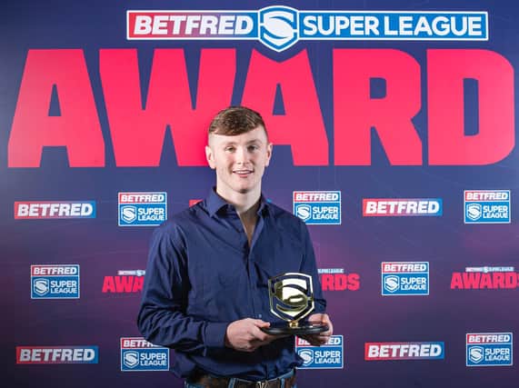 Super League young player of the year Harry Newman, of Leeds Rhinos.