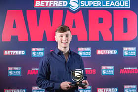 Super League young player of the year Harry Newman, of Leeds Rhinos.