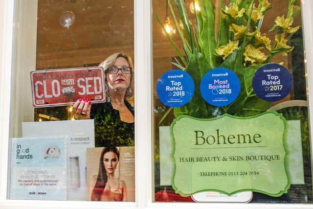 Becky Wendel, 43, owner of Boheme Hair and Beauty Boutique in Farsley (Image: Tony Johnson)