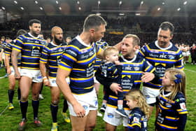 Sinfield, Burrow and other Rhinos legends played in a fund-raising game at Headingley in January. Picture by Steve Riding.
