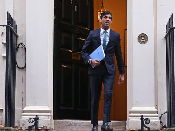 Rishi Sunak leaves for Parliament to deliver the spending review. Photo: PA