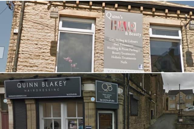 Quinn's Hair and Beauty has been mistaken for Quinn Blakey Hairdressing who have stayed open during lockdown (photo: Google)