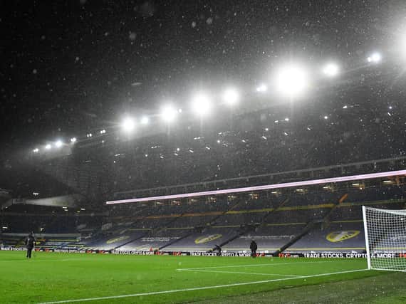 NOT YET - Tier 3 status for Leeds means Leeds United fans cannot return to Elland Road just yet, but the Whites could play in front of up to 2,000 Chelsea fans at Stamford Bridge on December 5. Pic: Getty