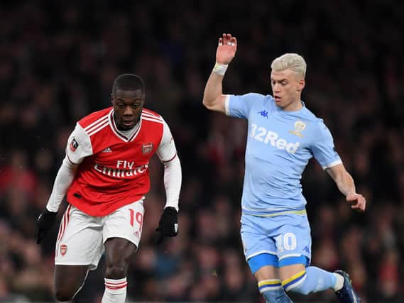 VICTIMS - Nicolas Pepe of Arsenal and Leeds United's Gjanni Alioski became football's latest victims of social media abuse after the Premier League meeting of the clubs last Sunday. Pic: Getty