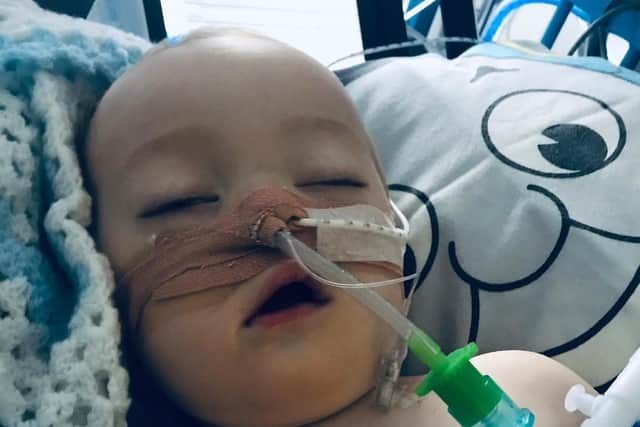 Max Kuc being treated in hospital