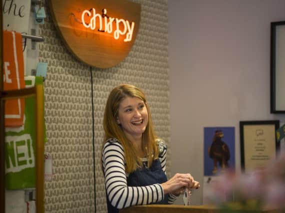 Jo McBeath, owner of Chirpy gift shop in Chapel Allerton, Leeds