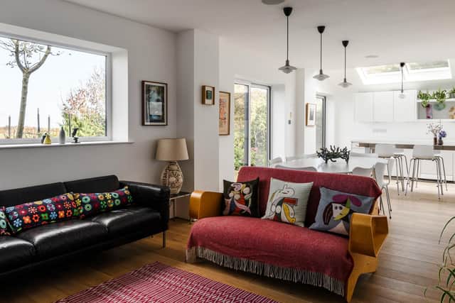 The new open plan living space where the family spend much of their time