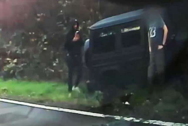 The Premier League ace was said to have been unhurt in the smash, which was caught on dashcam by another motorist.