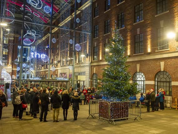 Carols at the annual YEP Light up a Life event at The Light shopping centre in Leeds in December 2019 in aid of our Half and Half Appeal, which raises money for both St Gemma's Hospice in Moortown and Sue Ryder Wheatfields Hospice in Headingley.
 Picture Tony Johnson