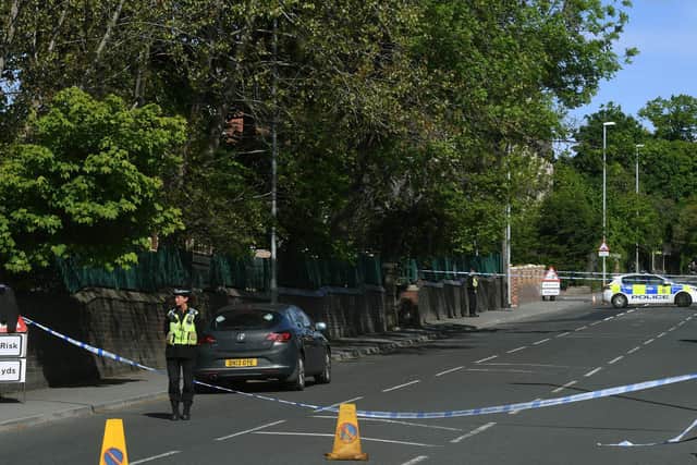 Crime scene after near-fatal stabbing at Whingate, Armley, in May 2020