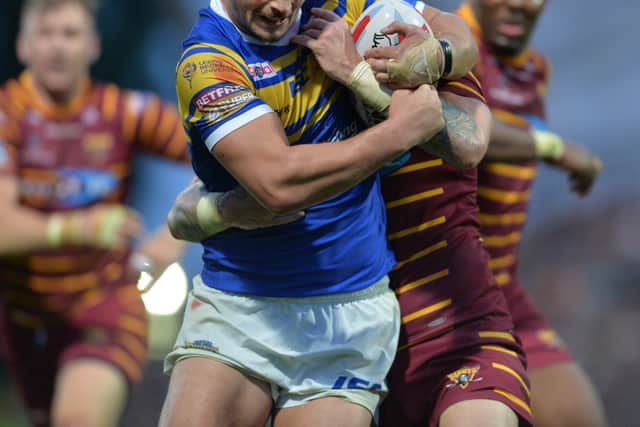 Stevie Ward in action for Leeds Rhinos against Huddersfield Giants in 2018. Picture: Bruce Rollinson/JPIMedia.