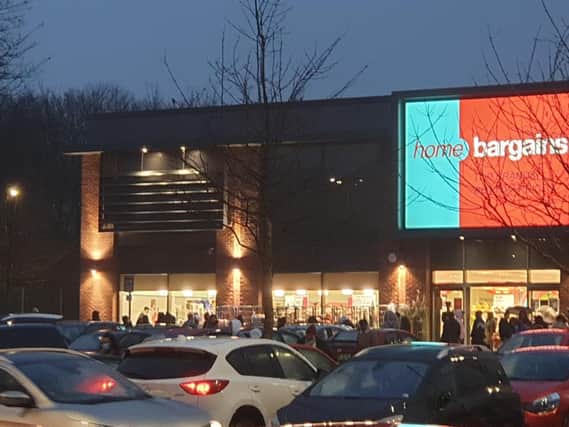 One shopper had been queuing to get into Home Bargains at Kirkstall for more than an hour.