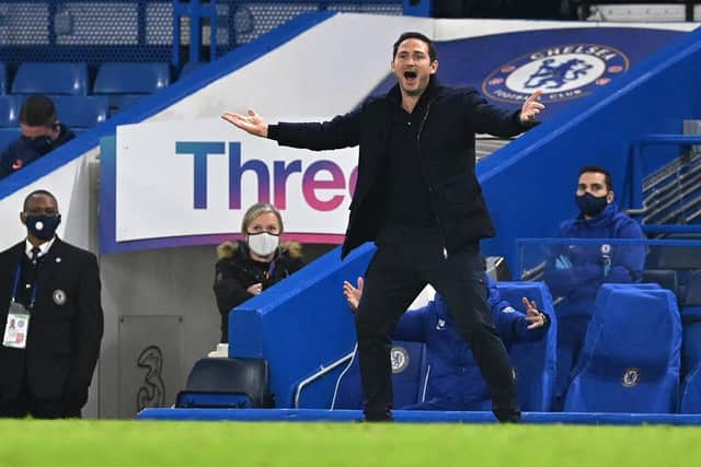 WELCOME BACK: Chelsea boss Frank Lampard will see his side cheered on by 2,000 supporters in Saturday's Premier League clash against Leeds United at Stamford Bridge. Photo by Justin Tallis - Pool/Getty Images.