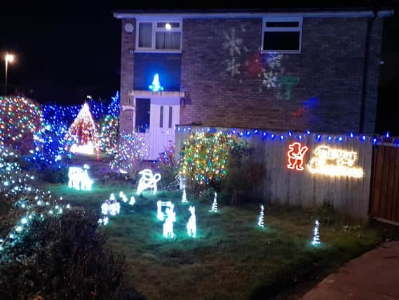 A lit-up house in Alwoodley (photo: Nick Bond)