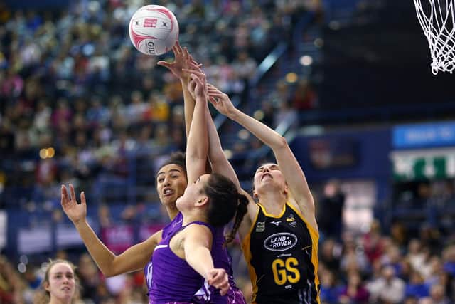 Leeds Rhinos' recruit Vicki Oyesola in action for Loughborough against Wasps in last year's Vitality Netball Superleague. Picture: Charlie Crowhurst/Getty Images for England Netball.