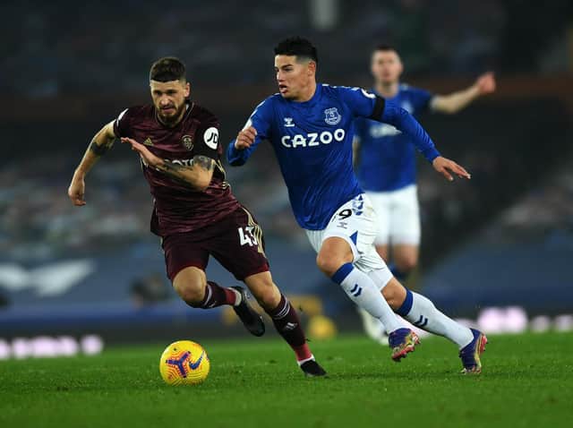 IN HASTE - Mateusz Klich has sped up his game under Marcelo Bielsa and Leeds United have reaped the benefits, even in the Premier League against top opposition like Everton's James Rodriguez. Pic: Jonathan Gawthorpe