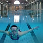 Jennie Ashton is pictured swimming in the baths at Bramley, which reopens today. Picture by Simon Hulme.