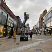 Leeds city centre is not busy today despite shops reopening