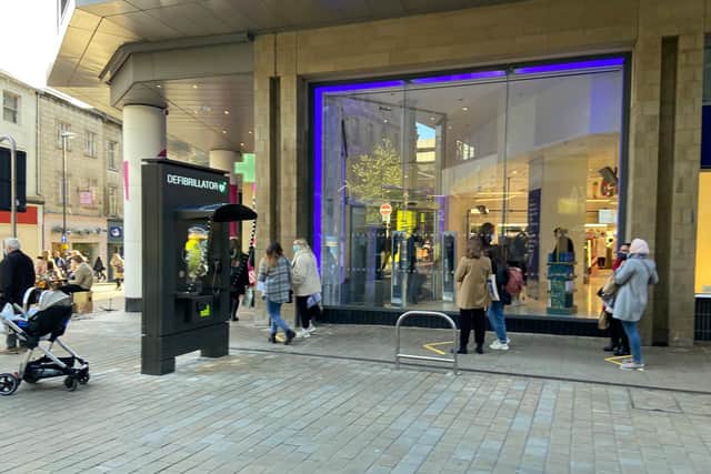 The stores in Leeds city centre did not have any major queues to speak of by mid-morning