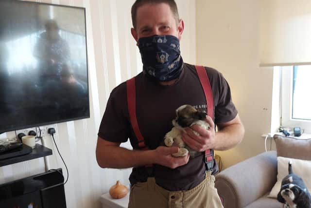 Fire service praised after rescuing puppy from under floorboards of Leeds home
