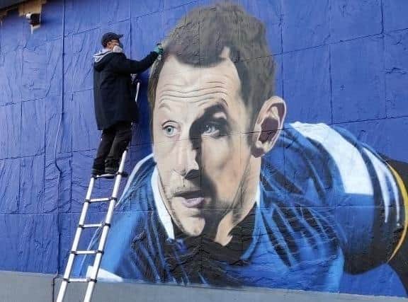 When completed, the mural will include an inspirational quote from Burrow recognising his enormous contribution to the city (Image: LCC)