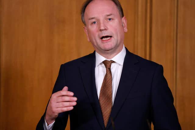 NHS Chief Executive, Sir Simon Stevens during Wednesday's media briefing on coronavirus Picture: John Sibley/PA Wire
