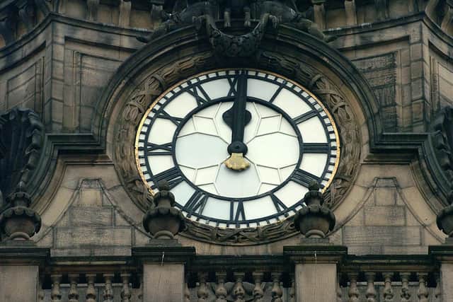 Leeds Town Hall clock pictured in March 2009. PIC: Jonathan Gawthorpe
